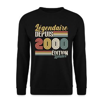 Légendaire Depuis 2000 - Sweat-shirt Unisexe - noir - Devant - Alina (178cm) & Michal (187cm)