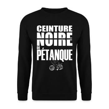 Pétanque ceinture noire Humour petanque - Sweat-shirt Unisexe - noir - Devant - Alina (178cm) & Michal (187cm)