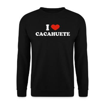 I Love Cacahuète - Sweat-shirt Unisexe - noir - Devant - Alina (178cm) & Michal (187cm)