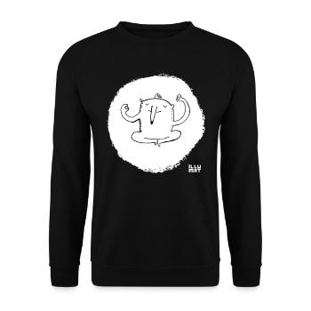 Ommmm black - Unisex Pullover - Schwarz - Vorne - Alina (178cm) & Michal (187cm)