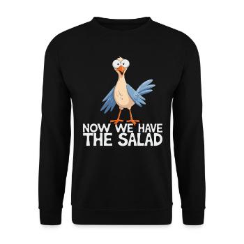 Funny Now We Have The Salad - Unisex Sweatshirt - black - Front - Alina (178cm) & Michal (187cm)