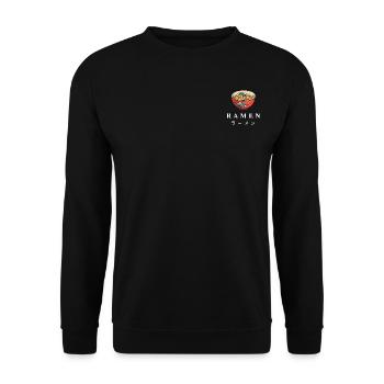 RAMEN - Unisex Pullover - Schwarz - Vorne - Alina (178cm) & Michal (187cm)