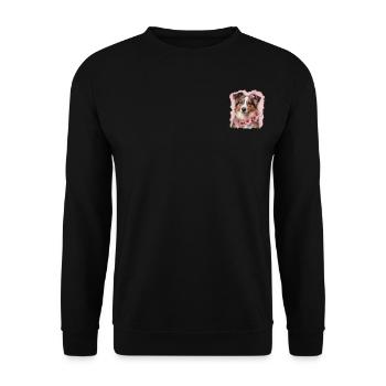 AUSTRALIAN SHEPHERD - Unisex Sweatshirt - black - Front - Alina (178cm) & Michal (187cm)