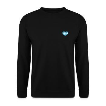 Cœur - Bavière - Diamant - Sweat-shirt Unisexe - noir - Devant - Alina (178cm) & Michal (187cm)
