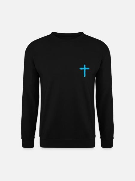 Blue cross - Unisex Sweatshirt - black
