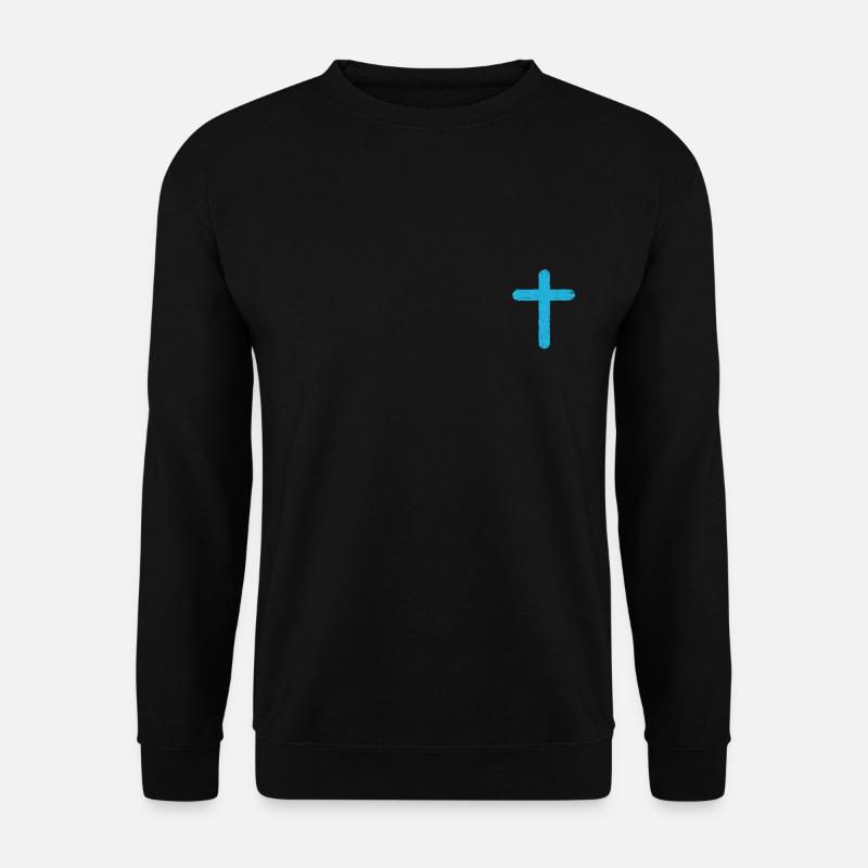 Blue cross - Unisex Sweatshirt - black