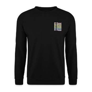 Soyez heureux fierté - Sweat-shirt Unisexe - noir - Devant - Alina (178cm) & Michal (187cm)