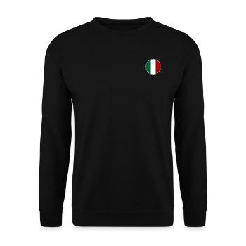 Italien Flagge rund - Unisex Pullover - Schwarz - Vorne - Alina (178cm) & Michal (187cm)