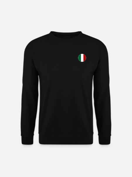 Italy flag round - Unisex Sweatshirt - black