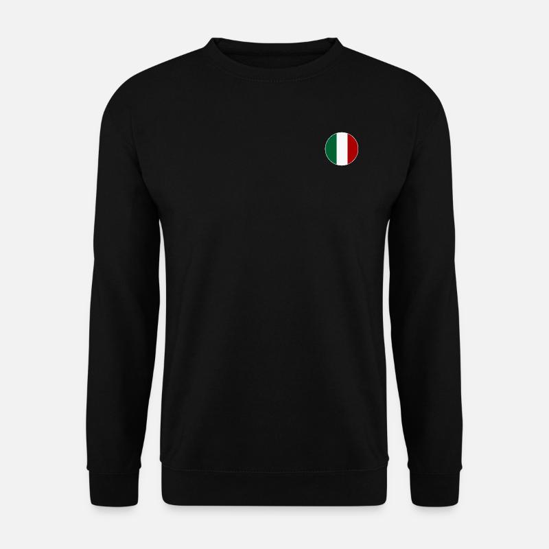Italien Flagge rund - Unisex Pullover - Schwarz