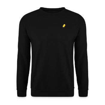 Eis am Stiel im Comicstyle Sommer - Unisex Pullover - Schwarz - Vorne - Alina (178cm) & Michal (187cm)