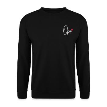 Opa - Unisex Pullover - Schwarz - Vorne - Alina (178cm) & Michal (187cm)