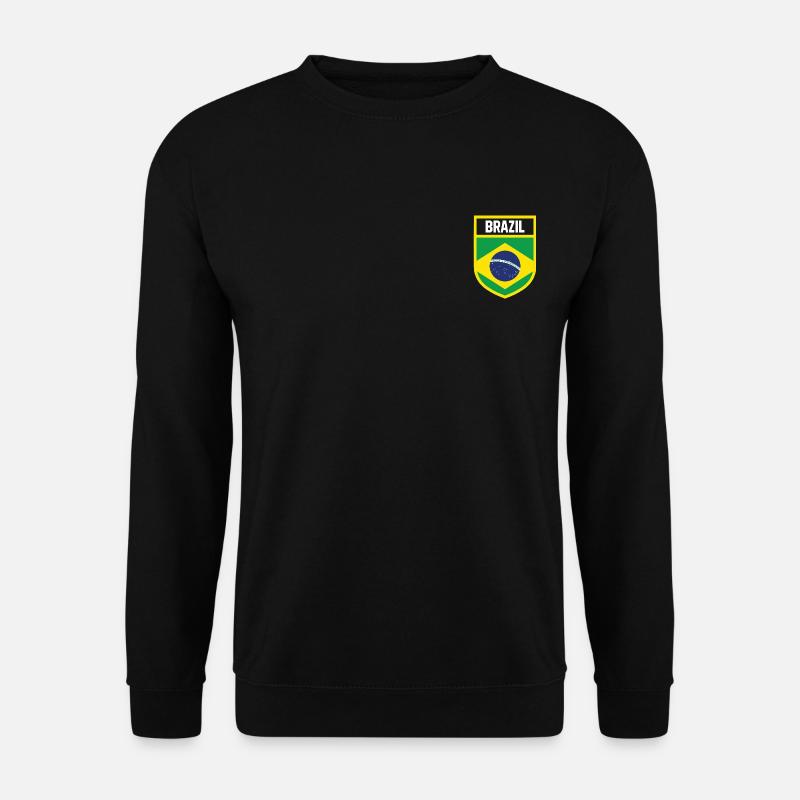 Brasilien - Nationalfahne im Wappen - Unisex Pullover - Schwarz
