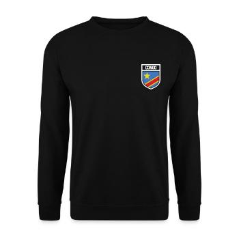 Congo - Drapeau national dans les armoiries - Sweat-shirt Unisexe - noir - Devant - Alina (178cm) & Michal (187cm)
