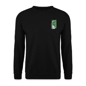 NYC Empire State - Unisex Pullover - Schwarz - Vorne - Alina (178cm) & Michal (187cm)