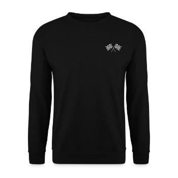 Chequered Flag Racing - Unisex Sweatshirt - black - Front - Alina (178cm) & Michal (187cm)