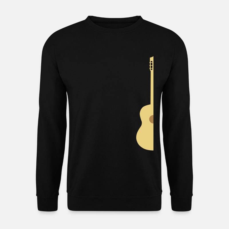 halbe Gitarre - Unisex Pullover - Schwarz