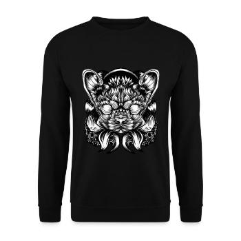 Cat or dog? - Unisex Sweatshirt - black - Front - Alina (178cm) & Michal (187cm)