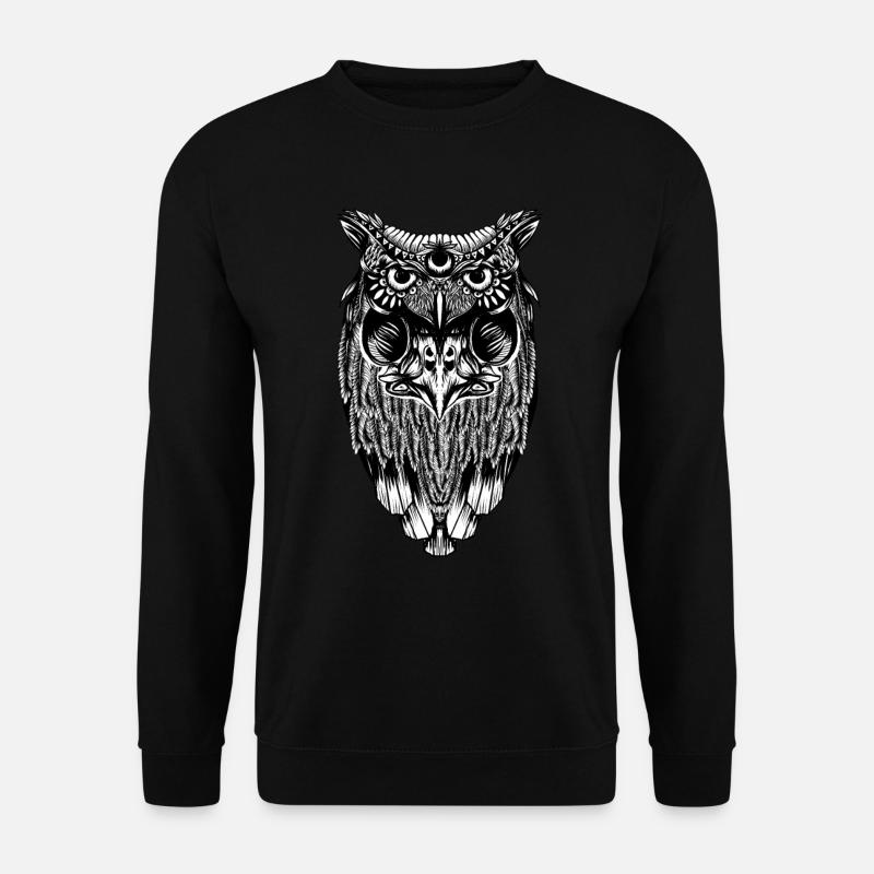 Eule - Unisex Pullover - Schwarz