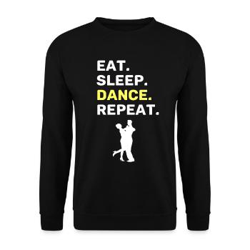 Danse drôle disant Couple de danse - Sweat-shirt Unisexe - noir - Devant - Alina (178cm) & Michal (187cm)