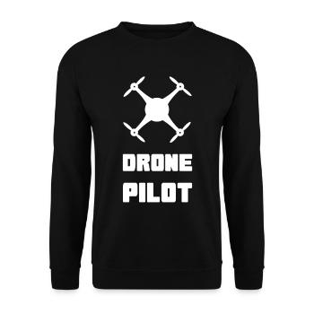 Drohne - Unisex Pullover - Schwarz - Vorne - Alina (178cm) & Michal (187cm)