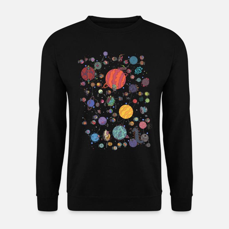 Space Planet Galaxy Graphic - Unisex Sweatshirt - black