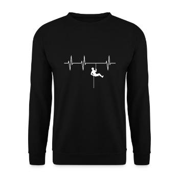 Bergsteigen - Unisex Pullover - Schwarz - Vorne - Alina (178cm) & Michal (187cm)