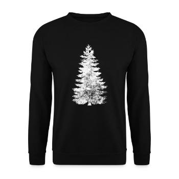 Weihnachtsbaum - Unisex Pullover - Schwarz - Vorne - Alina (178cm) & Michal (187cm)