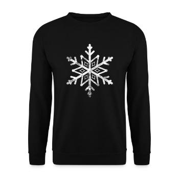 snow - Unisex Sweatshirt - black - Front - Alina (178cm) & Michal (187cm)