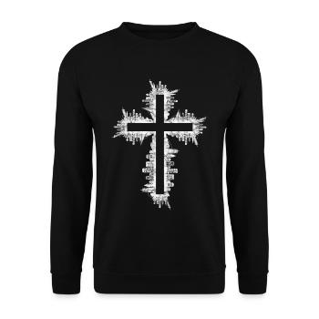Jésus église religion croix - Sweat-shirt Unisexe - noir - Devant - Alina (178cm) & Michal (187cm)