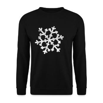 snow - Unisex Sweatshirt - black - Front - Alina (178cm) & Michal (187cm)