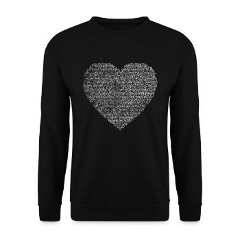 Jésus amour - Sweat-shirt Unisexe - noir - Devant - Alina (178cm) & Michal (187cm)