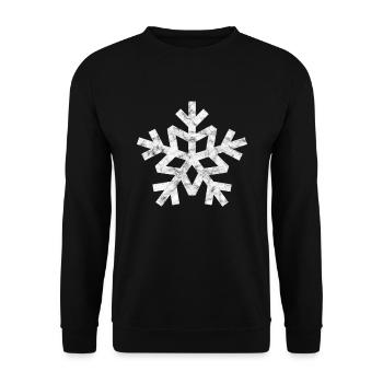 snow - Unisex Sweatshirt - black - Front - Alina (178cm) & Michal (187cm)