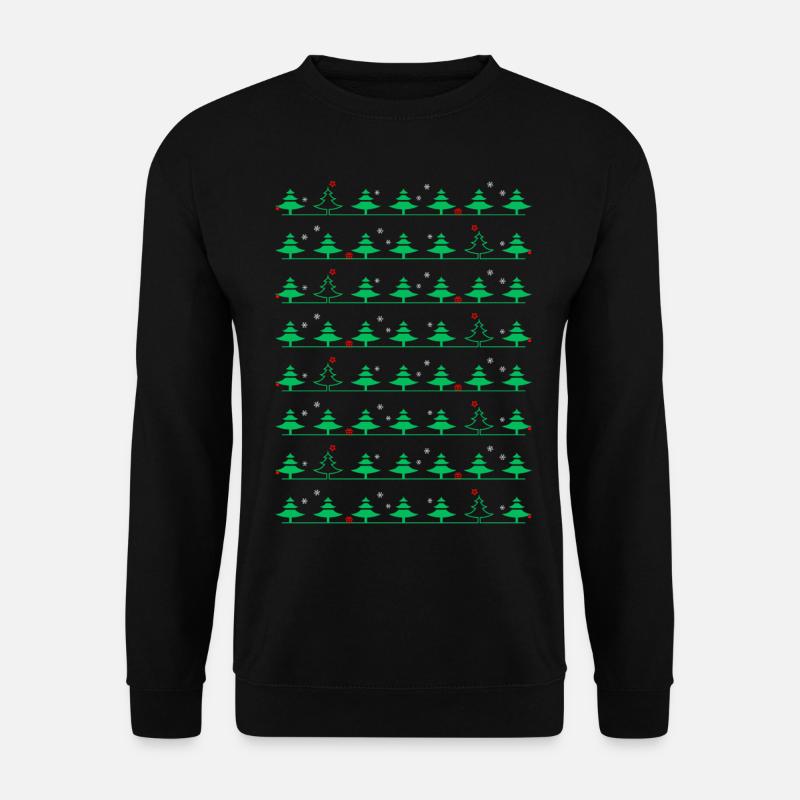 Christmas tree Christmas tree pattern Christmas - Unisex Sweatshirt - black