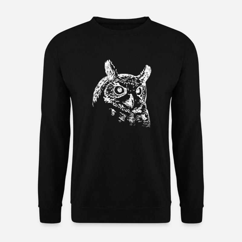 Eule - Unisex Pullover - Schwarz