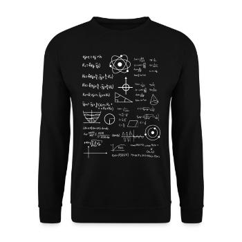 Formulaire Stochastics Math - Sweat-shirt Unisexe - noir - Devant - Alina (178cm) & Michal (187cm)