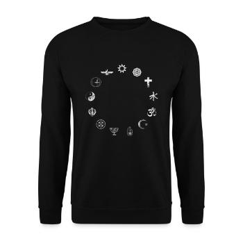 religions - Sweat-shirt Unisexe - noir - Devant - Alina (178cm) & Michal (187cm)