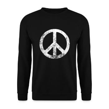 Frieden - Unisex Pullover - Schwarz - Vorne - Alina (178cm) & Michal (187cm)