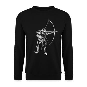 archer - Unisex Sweatshirt - black - Front - Alina (178cm) & Michal (187cm)