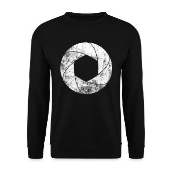 Camera Lens Camera Lens Photographer - Unisex Sweatshirt - black - Front - Alina (178cm) & Michal (187cm)