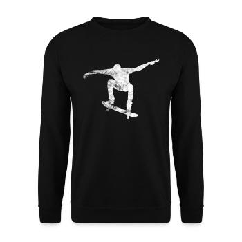 Skateboarder - Unisex Sweatshirt - black - Front - Alina (178cm) & Michal (187cm)