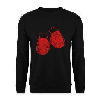 Boxhandschuhe - Unisex Pullover - Schwarz - Vorne - Alina (178cm) & Michal (187cm)