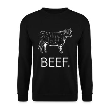 meat - Unisex Sweatshirt - black - Front - Alina (178cm) & Michal (187cm)