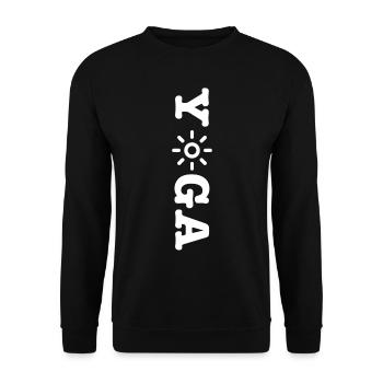 Chemise de yoga I Yoga I Namaste I Karma I Cadeau I om - Sweat-shirt Unisexe - noir - Devant - Alina (178cm) & Michal (187cm)