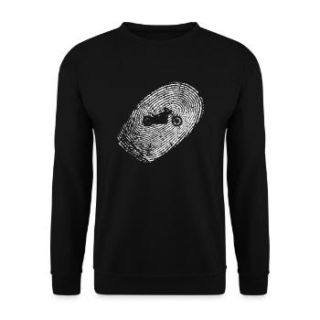 Motorradfahrer - Unisex Pullover - Schwarz - Vorne - Alina (178cm) & Michal (187cm)
