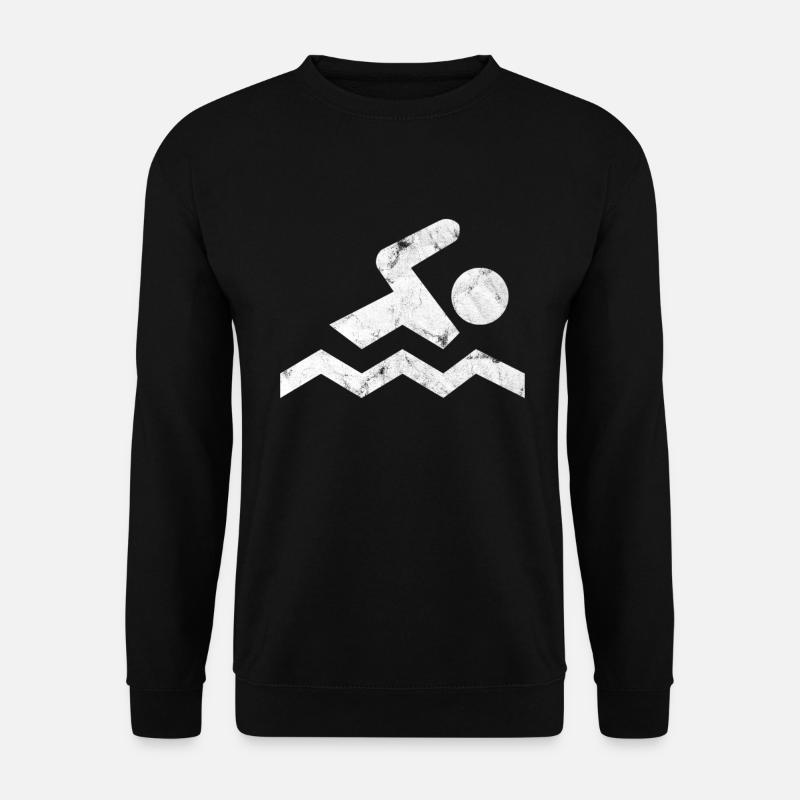natation - Sweat-shirt Unisexe - noir