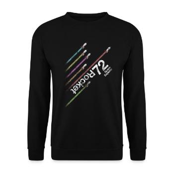 Rocket 72 - Design Rocket 72 Rocket All Shirt - Unisex Sweatshirt - black - Front - Alina (178cm) & Michal (187cm)