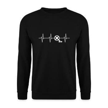 Pédale vélo cycliste drôle vtt - Sweat-shirt Unisexe - noir - Devant - Alina (178cm) & Michal (187cm)