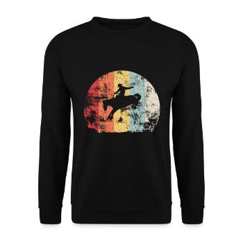 Far West Cowboy Western cadeau de rodéo rétro - Sweat-shirt Unisexe - noir - Devant - Alina (178cm) & Michal (187cm)