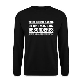 Fiese Nerd Sprüche, cooles Geschenk, Informatiker - Unisex Pullover - Schwarz - Vorne - Alina (178cm) & Michal (187cm)